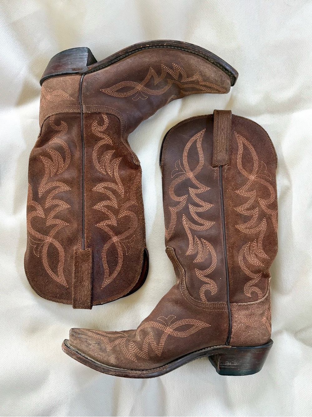 1883 Lucchese Chocolate Wax Comanche Ladies Western Boots size 5.5